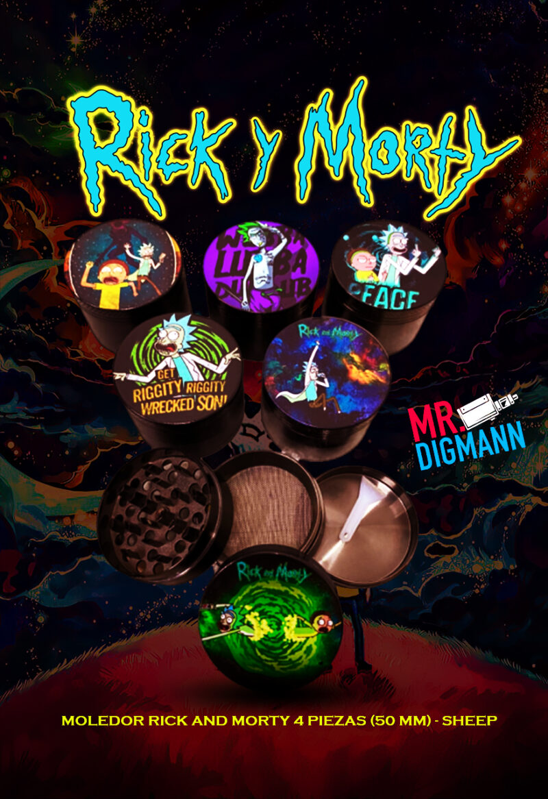 Moledor Rick and Morty 4 pisos metálico