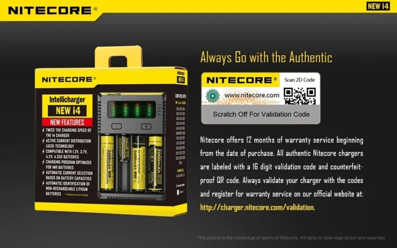 Nitecore - i4 Cargador de Baterías